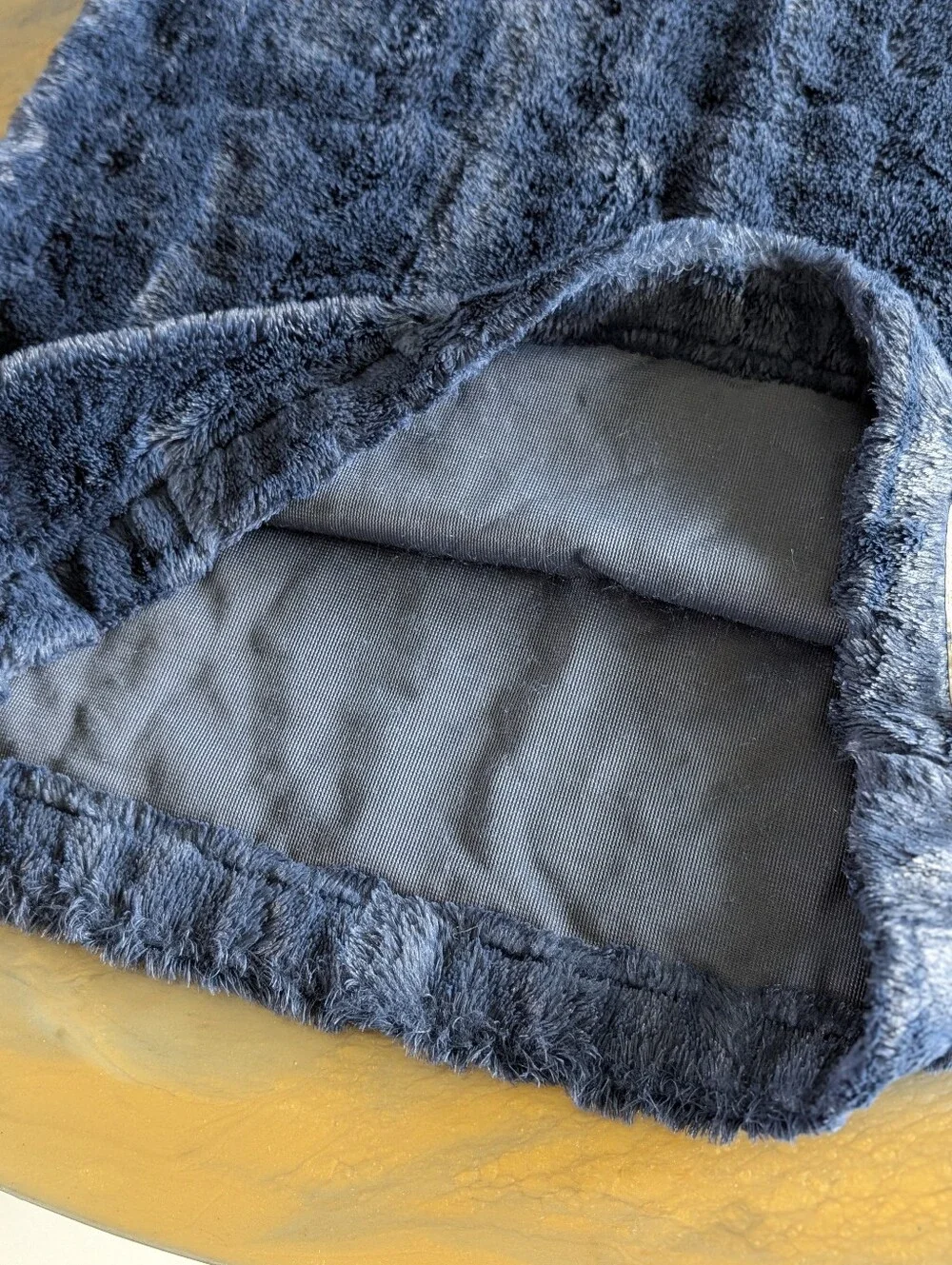 Minky Couture Blue Soft Faux Fur Plush Pillow Cover Size 21